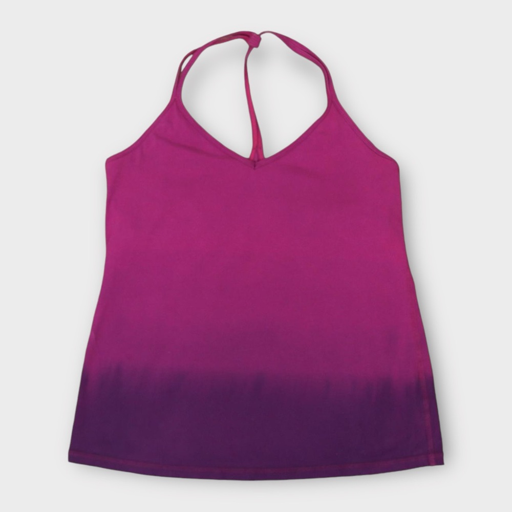 Lululemon Athletica Pink and Purple Backless Tank Top